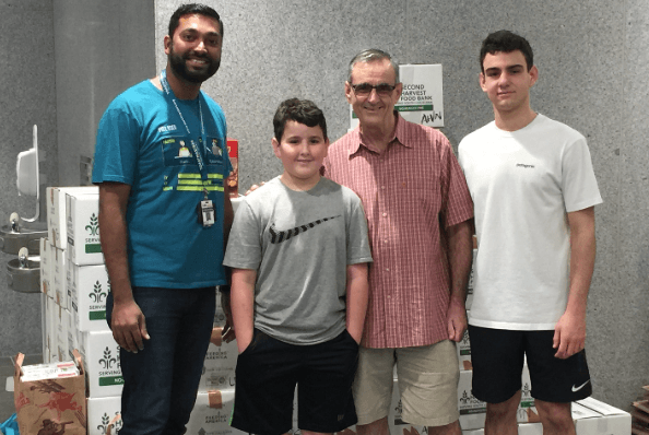 Volunteers collecting and sorting food donations for the 2018 Second Harvest Food & Fund Drive