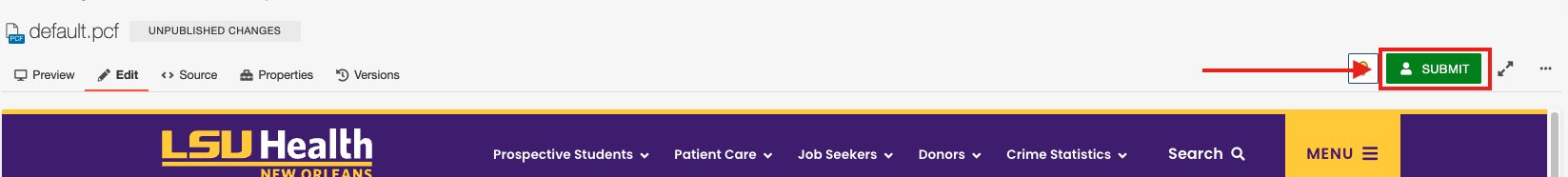 Modern Campus CMS Approval Submission Button